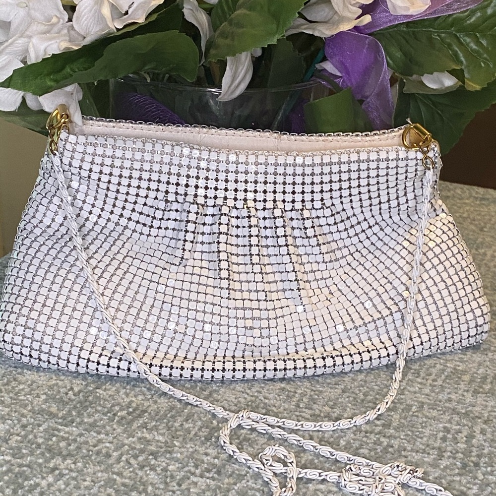 Vintage White Sparkly Purse
